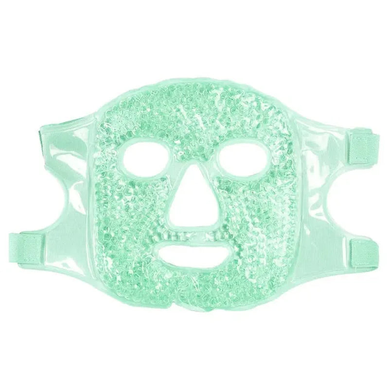 Reusable Full Face Ice Compress Gel Mask for Hot and Cold Therapy - Facial Beauty Mask