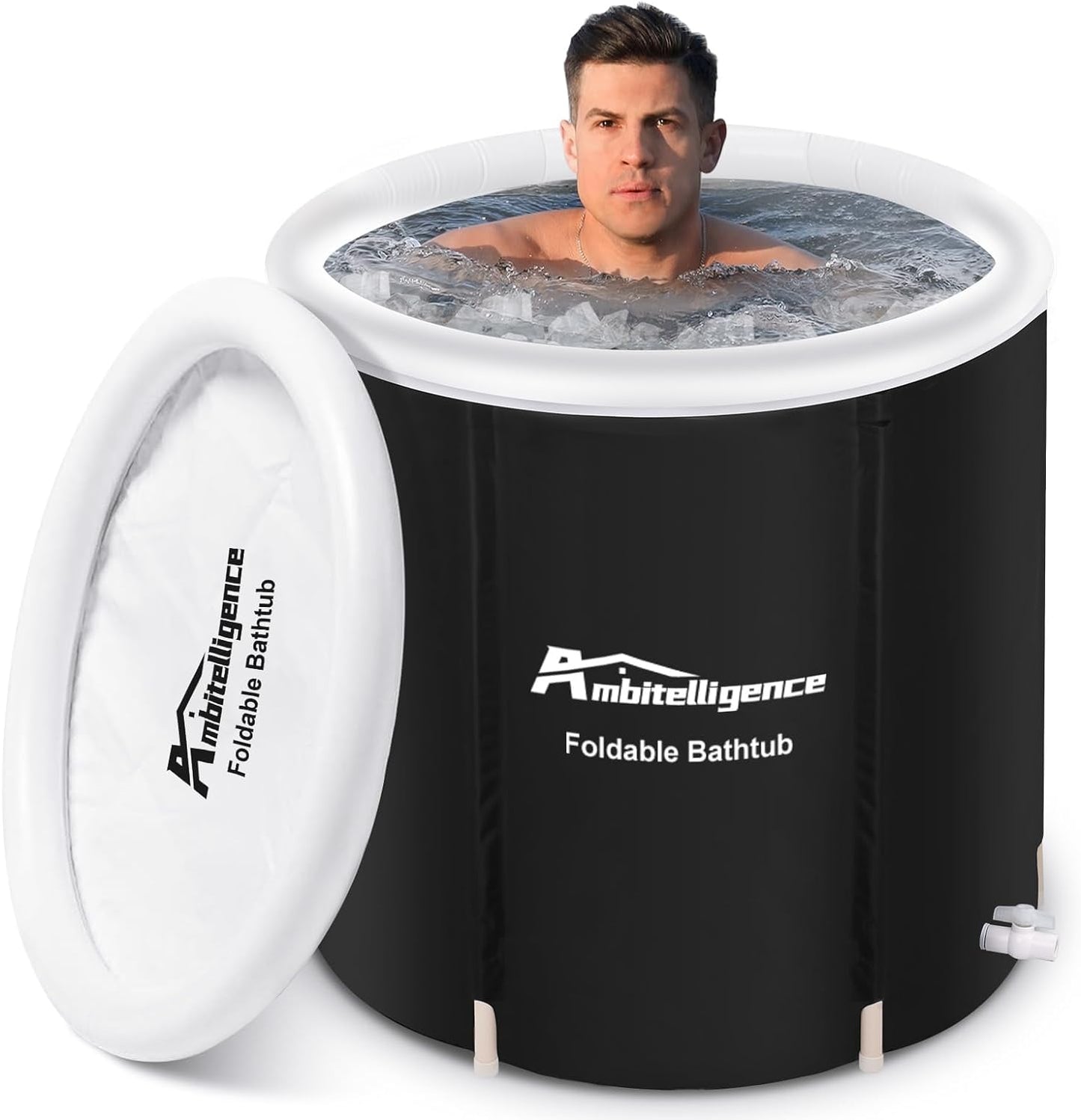 Outdoor Portable Cold Water Therapy Tub for Athletes - Foldable Ice Tub for Fitness Recovery and Rehabilitation