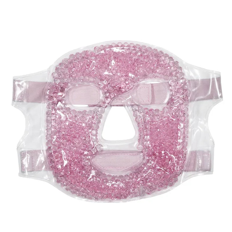 Reusable Full Face Ice Compress Gel Mask for Hot and Cold Therapy - Facial Beauty Mask